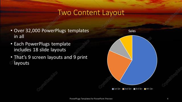 Two Content presentation slide layout