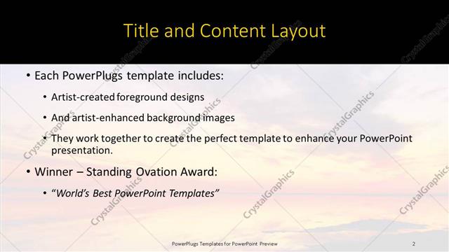 Title and Content presentation slide layout