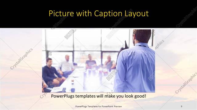 Picture with Caption presentation slide layout