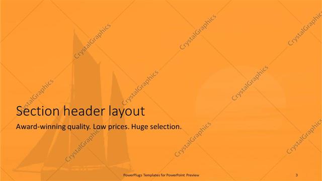 Section Header presentation slide layout