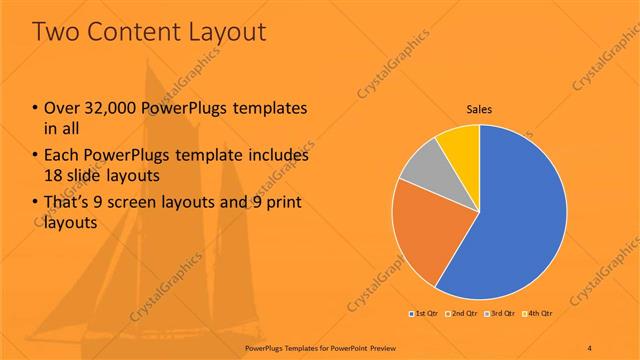 Two Content presentation slide layout