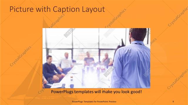 Picture with Caption presentation slide layout