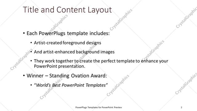 Title and Content presentation slide layout