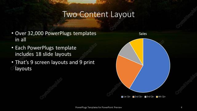 Two Content presentation slide layout