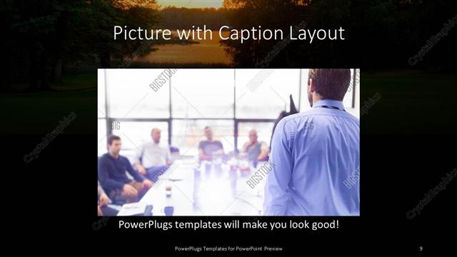 Picture with Caption presentation slide layout