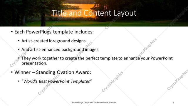 Title and Content presentation slide layout