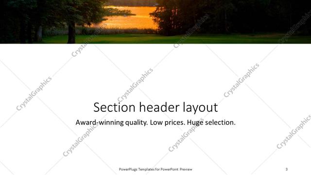 Section Header presentation slide layout