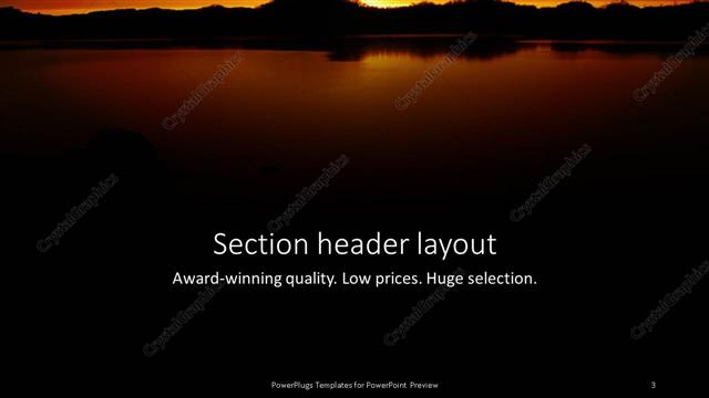 Section Header presentation slide layout