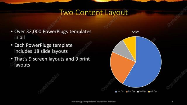 Two Content presentation slide layout