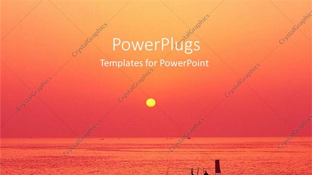  Presentation with sunset sailing - Beautiful sunset over sea with men in little boat sailing