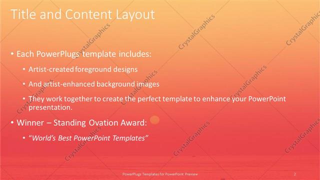 Title and Content presentation slide layout