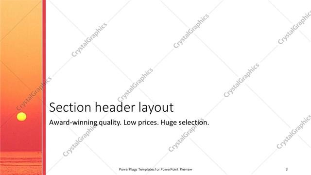 Section Header presentation slide layout