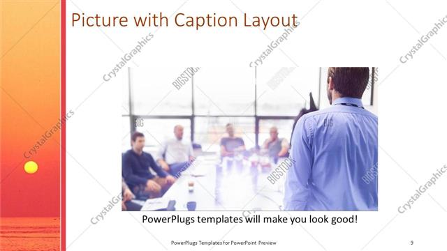 Picture with Caption presentation slide layout