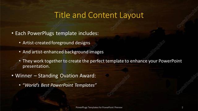 Title and Content presentation slide layout