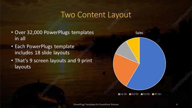 Two Content presentation slide layout