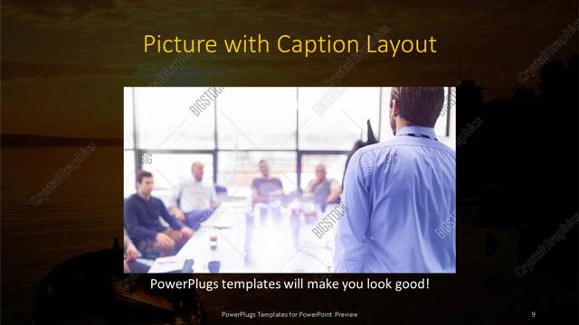 Picture with Caption presentation slide layout