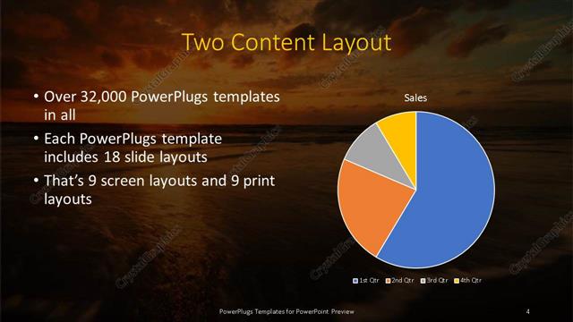 Two Content presentation slide layout