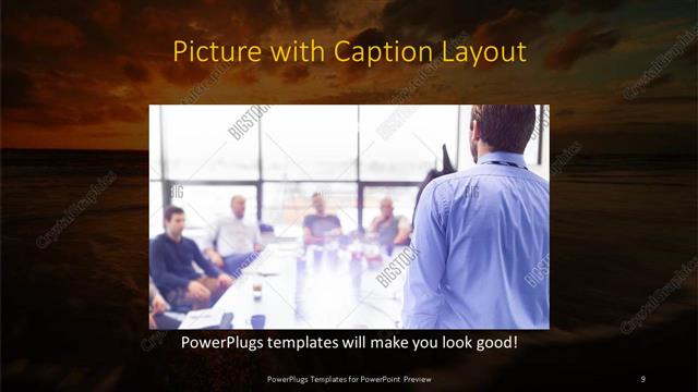 Picture with Caption presentation slide layout
