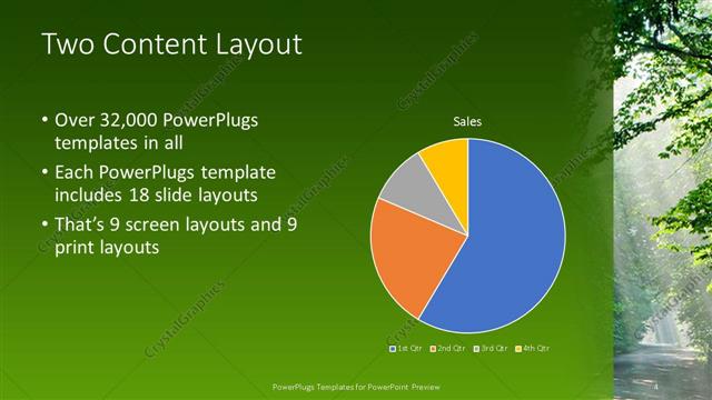 Two Content presentation slide layout