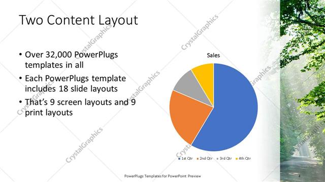 Two Content presentation slide layout