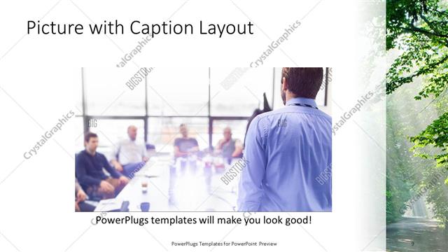 Picture with Caption presentation slide layout