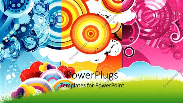  Presentation with cool - Beautiful theme with cool shapes and multi colors