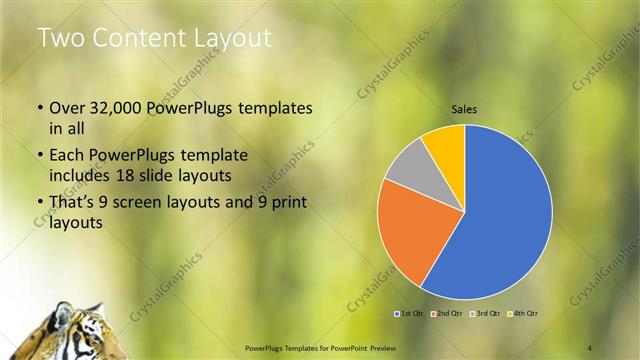 Two Content presentation slide layout