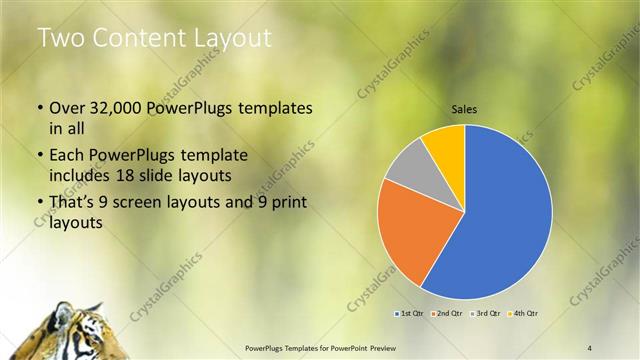 Two Content presentation slide layout