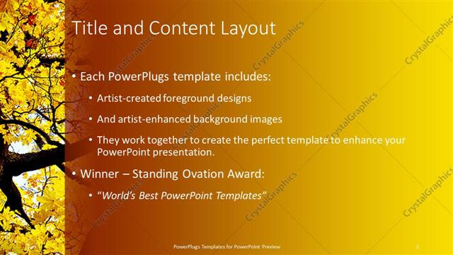Title and Content presentation slide layout