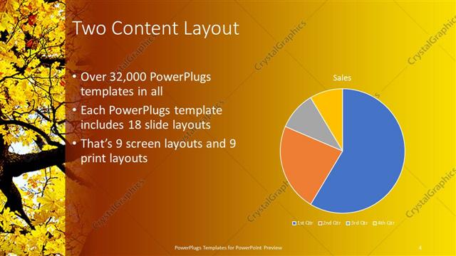 Two Content presentation slide layout