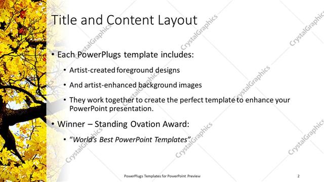 Title and Content presentation slide layout