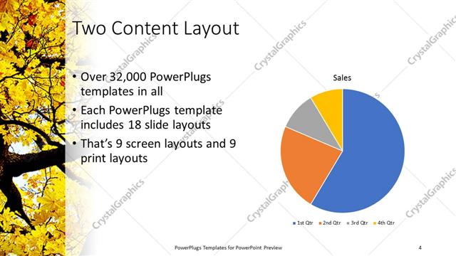 Two Content presentation slide layout