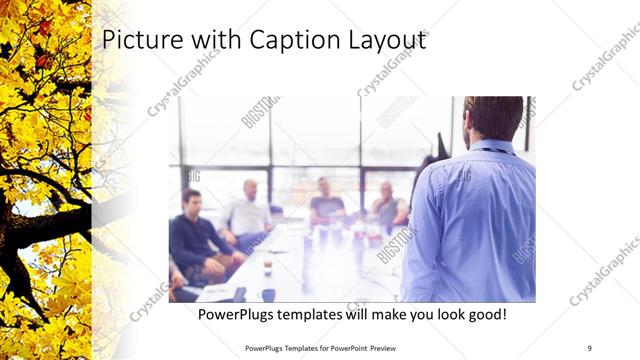 Picture with Caption presentation slide layout