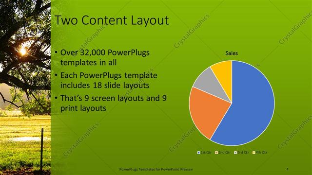 Two Content presentation slide layout