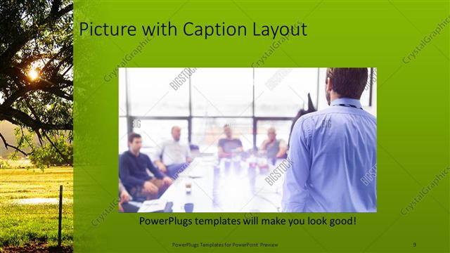 Picture with Caption presentation slide layout