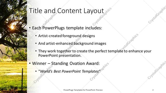 Title and Content presentation slide layout
