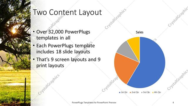 Two Content presentation slide layout