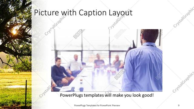 Picture with Caption presentation slide layout