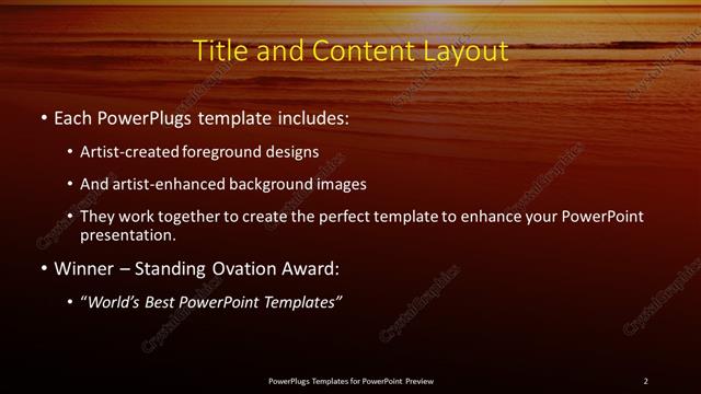 Title and Content presentation slide layout