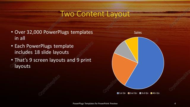 Two Content presentation slide layout