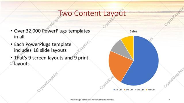 Two Content presentation slide layout