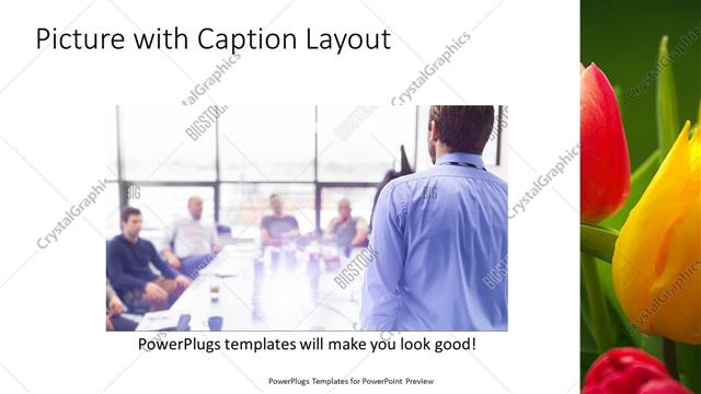 Picture with Caption presentation slide layout