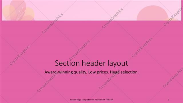 Section Header presentation slide layout