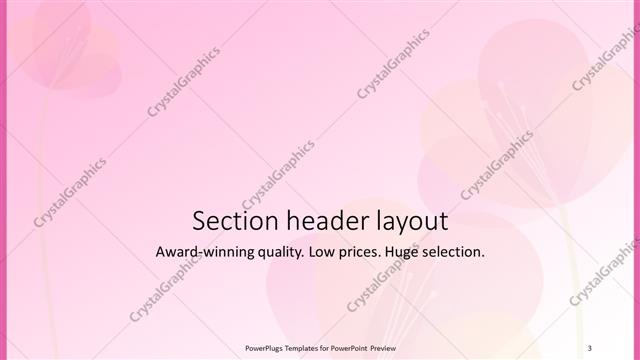Section Header presentation slide layout