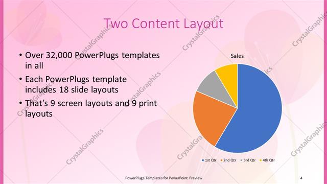 Two Content presentation slide layout