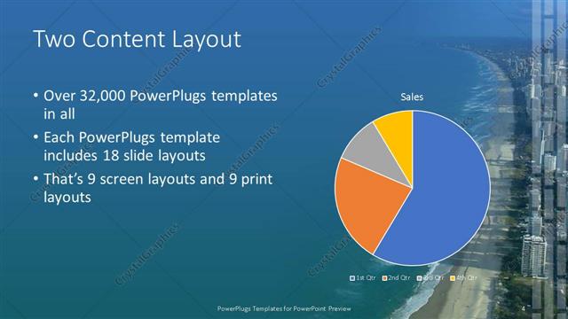 Two Content presentation slide layout