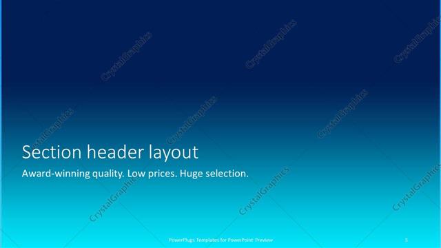 Section Header presentation slide layout