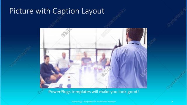 Picture with Caption presentation slide layout
