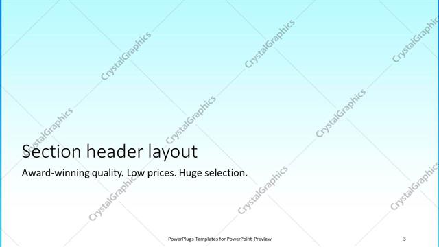 Section Header presentation slide layout