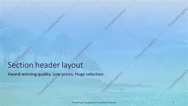 Section Header presentation slide layout